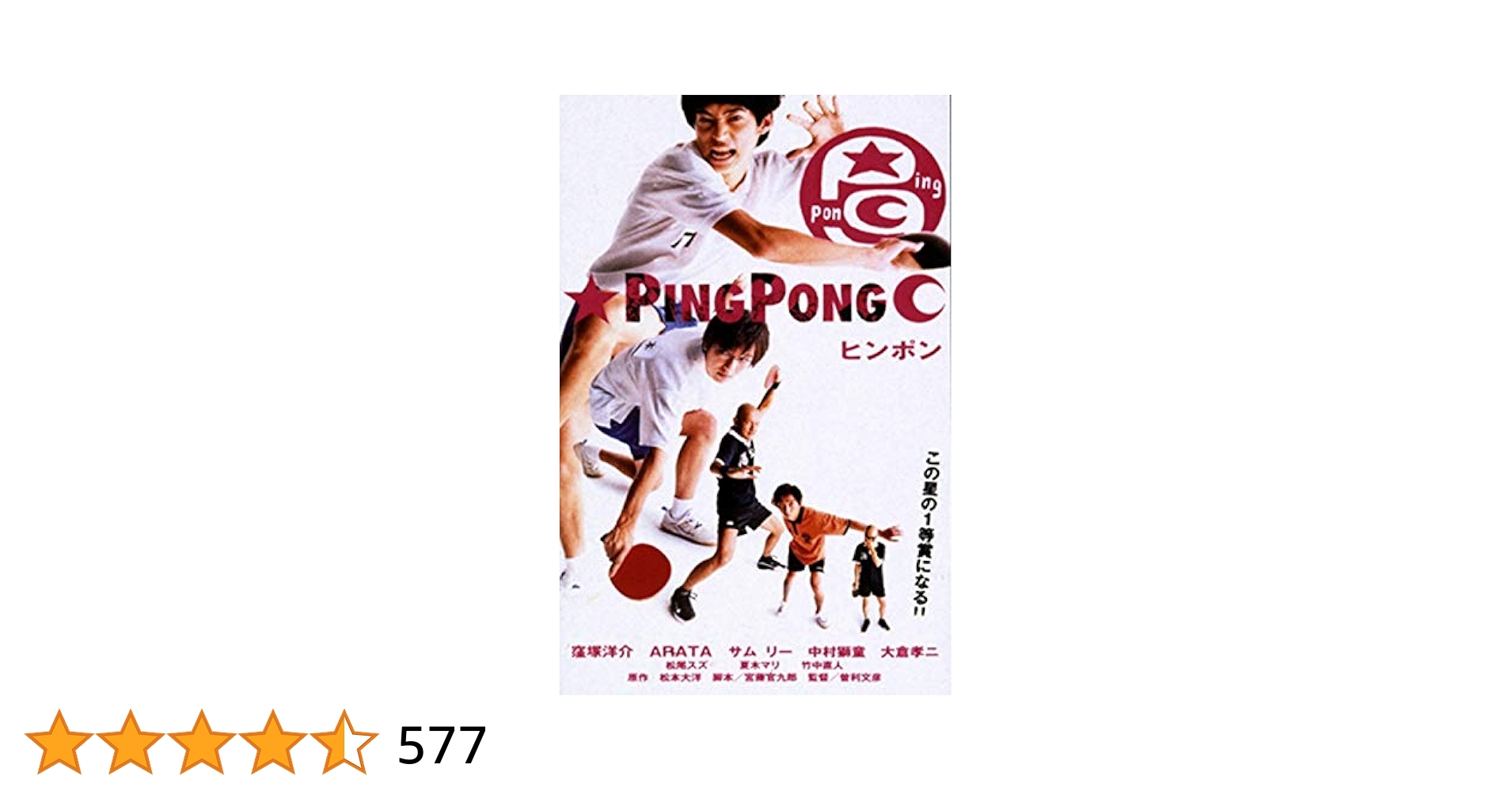 Cut2002年8月号 映画ピンポン 窪塚洋介 ARATA 井浦新 松本大洋 心が沸き立つ躍動感！窪塚洋介、ARATA(井浦新)、中村獅童が卓球