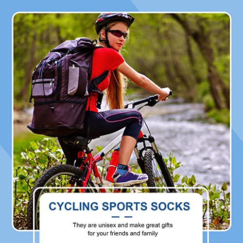 Bonuci 5 Pairs Mens Cycling Socks Sports Bike Socks Unisex Nylon Colorful Athletic Socks Breathable Cycling Gifts for Women4