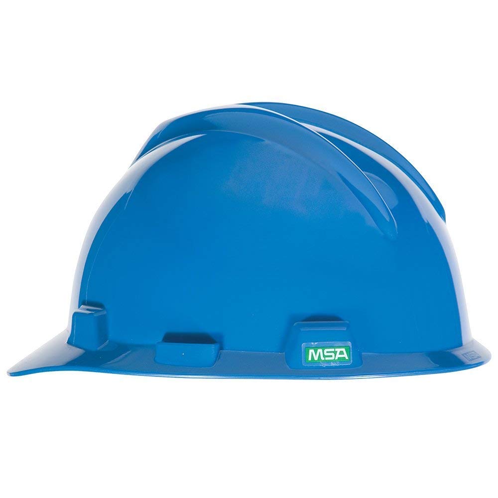 MSA MSA 475359 V-Gard Blue Hard Hat with Fas-Trac III Suspension