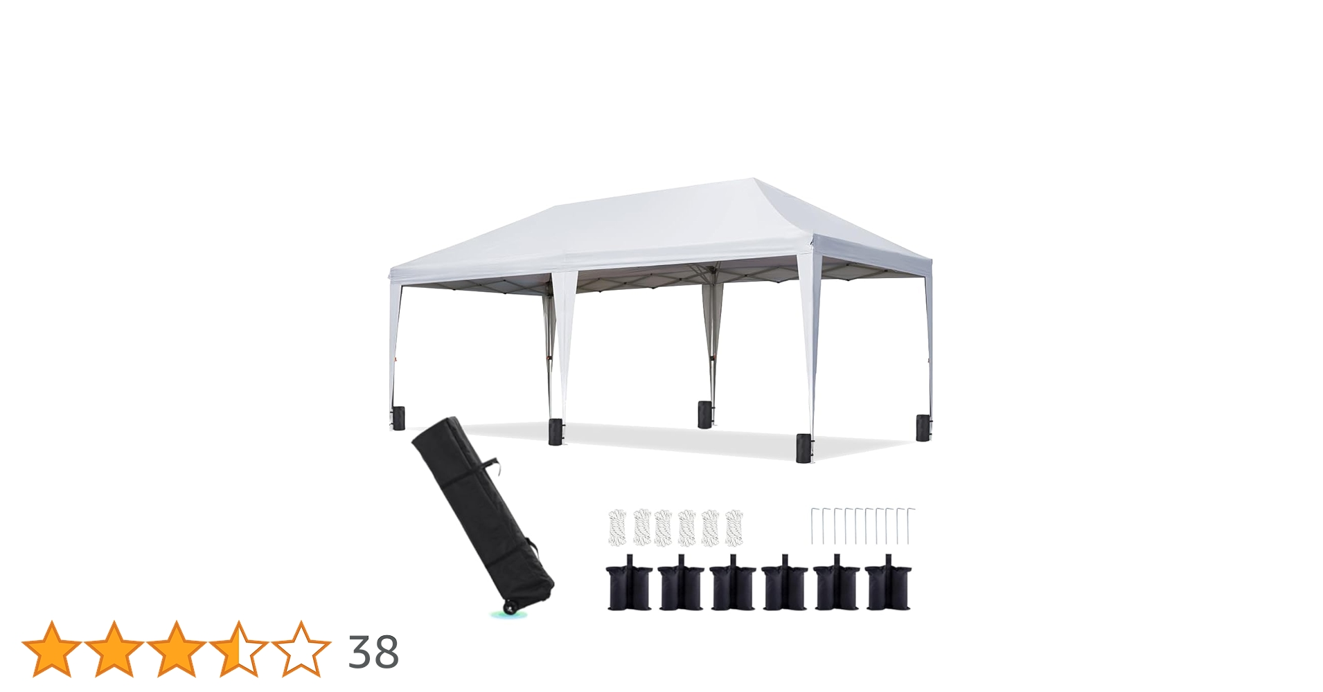 Amazon | タープテント テント 大型 3m×6mUVカット 3段階調節 キャンプ