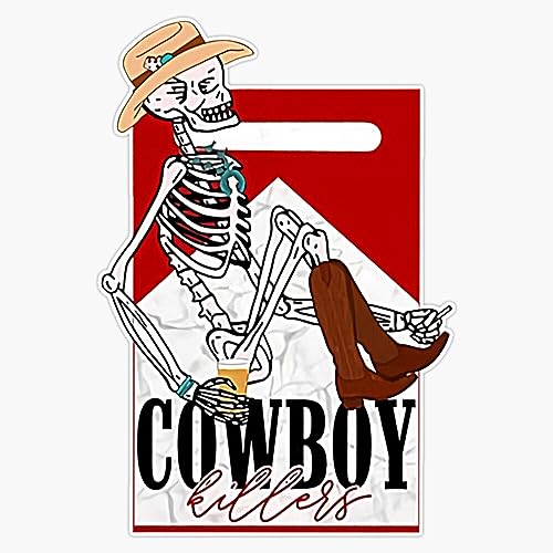 Western Cowgirl Horse Rodeo Punchy Cowboy Killers Skeleton Sticker Bumper Sticker Vinyl Decal 5