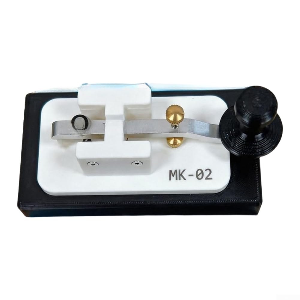 Paleta doble para radio aficionada, cuerpo ligero de ABS con marco de aleación, entrenador portátil compacto para operaciones de radio QRP de 14 x 7,5 cm (azul)