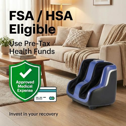Human Touch SOL+ Foot and Calf Massager with Heat & Vibration – HSA Approved – Patented Figure-Eight CirQlation Technology for Plantar Fasciitis, Swelling, & Poor Circulation – Deep Tissue kneading by Human Touch - Image 3