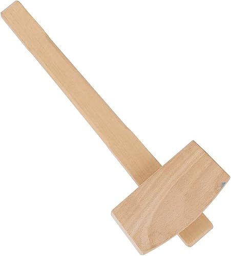 Miniatura 7 de Martillo de madera de carpintero, mazo de madera profesional bien equilibrado de madera de haya para carpintería, mazo de carpintería, sin daños,
