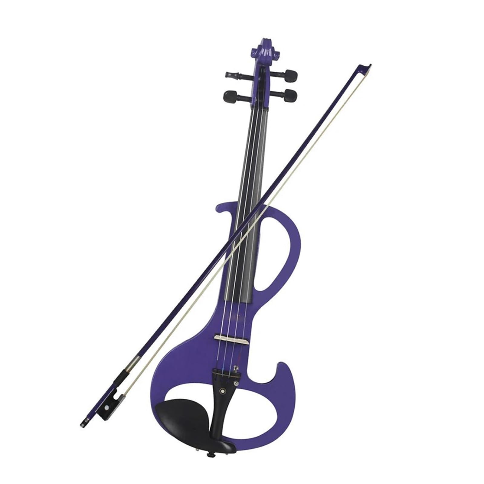 Violín Eléctrico Profesional 4/4 Instrumento De Cuerda Morado Eléctrico Con Estuche Para Amantes De La Música Instrumento De Violín