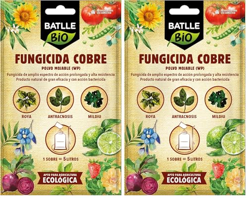 Semillas Batlle Fungicida Cobre Sobre para 5L, El embalaje puede variar (Paquete de 2)