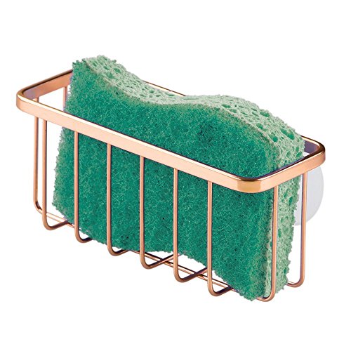Porte-éponge pour évier iDesign en métal cuivre avec ventouses - 4