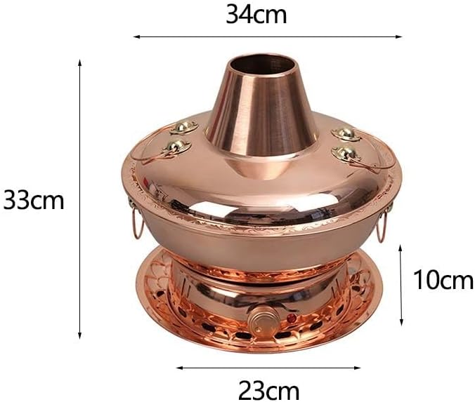 Olla Mongola de Cobre TaLcuS con Base Eléctrica y de Carbón miniatura 2