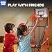TOY Life Arcade Basketball Game Set Height Adjustable Easy Set Up with 4 Balls and Hoop Game for Kids 3 to 12 Years Old Indoor Outdoor Sport Play, Air Pump Included, Toys for Boys 5-7 Competition