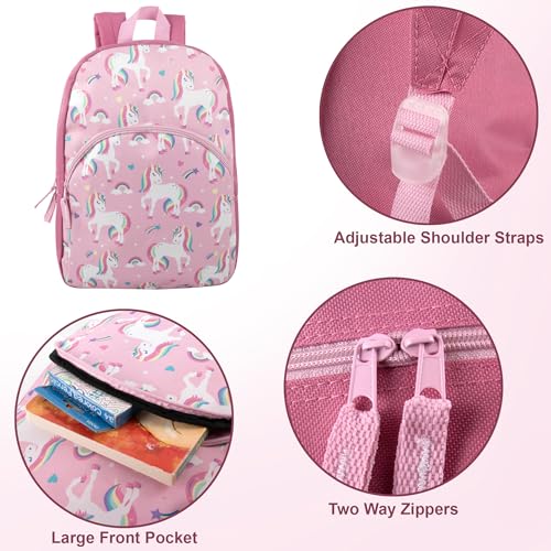 Image of Trail maker 15 Inch Kids Backpacks for Boys & Girls | Preschool, Kindergarten, Elementary School Backpacks with Adjustable, Padded Straps (Unique Unicorns)