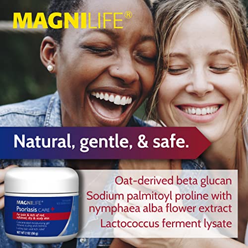 Image of MagniLife Psoriasis Care+, Natural Itch and Pain Relief, Moisturization Helps to Reduce Redness, Scaling and Flaking on Body & Scalp - Unscented, Non-Toxic - 2oz