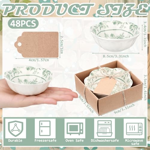 image for SiliFine 48 Pcs Wedding Favors for Guests Small Ceramic Bowl Bulk Gift