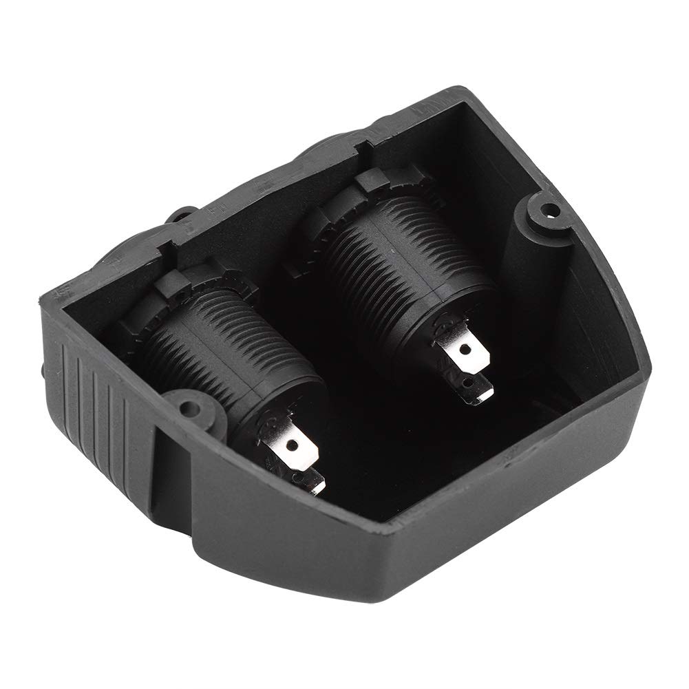 VOBOR Presa Accendisigari, DC 12V-24V Doppio USB Pannello Tenda a Due Fori Presa Accendisigari Impermeabile per Auto Moto Marine ATV RV