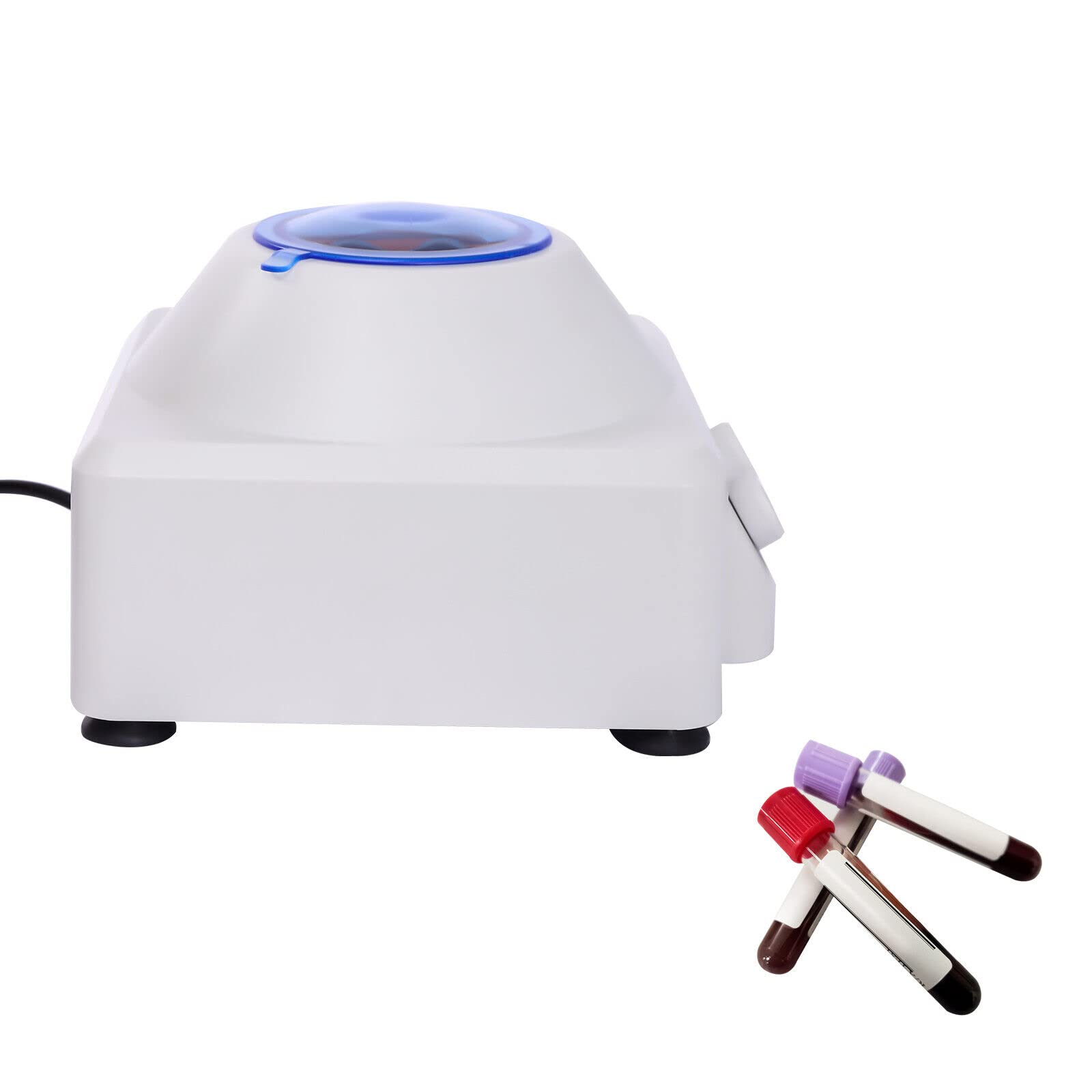 Centrífuga de laboratorio 6 tubos Centrífuga de mesa 4000 rpm Velocidad ajustable de los equipos de laboratorio, máquina centrífuga con tapa transparente Centrífuga sangre para medicina hospitales 30W