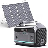 DaranEner Solar Generator with 80W Solar Panel, 288Wh Portable Power Station LiFePO4 Battery Backup, 600W AC/100W USB-C Outlet, 1.7H Fast Charging for Camping, RV Travel, Emergency