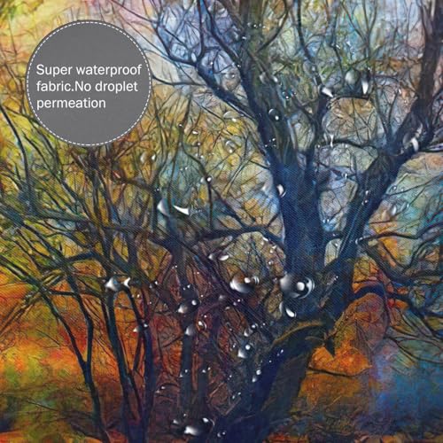 Rideau de douche arbre de vie 183x183cm en polyester imprimé avec 12 œillets - 7