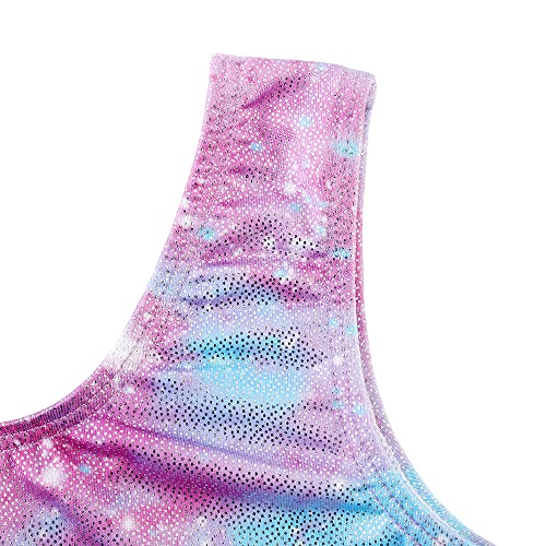 HOZIY Gymnastics Leotards for Girls Toddlers Kids Sleeveless Tumbling Outfits for Dance Print