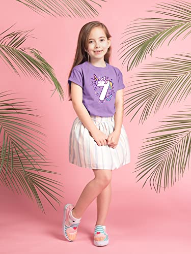 Image of Unicorn Birthday Shirts for Toddler Girls Outfit 7th 8th Shirt Seven Eight Year Old