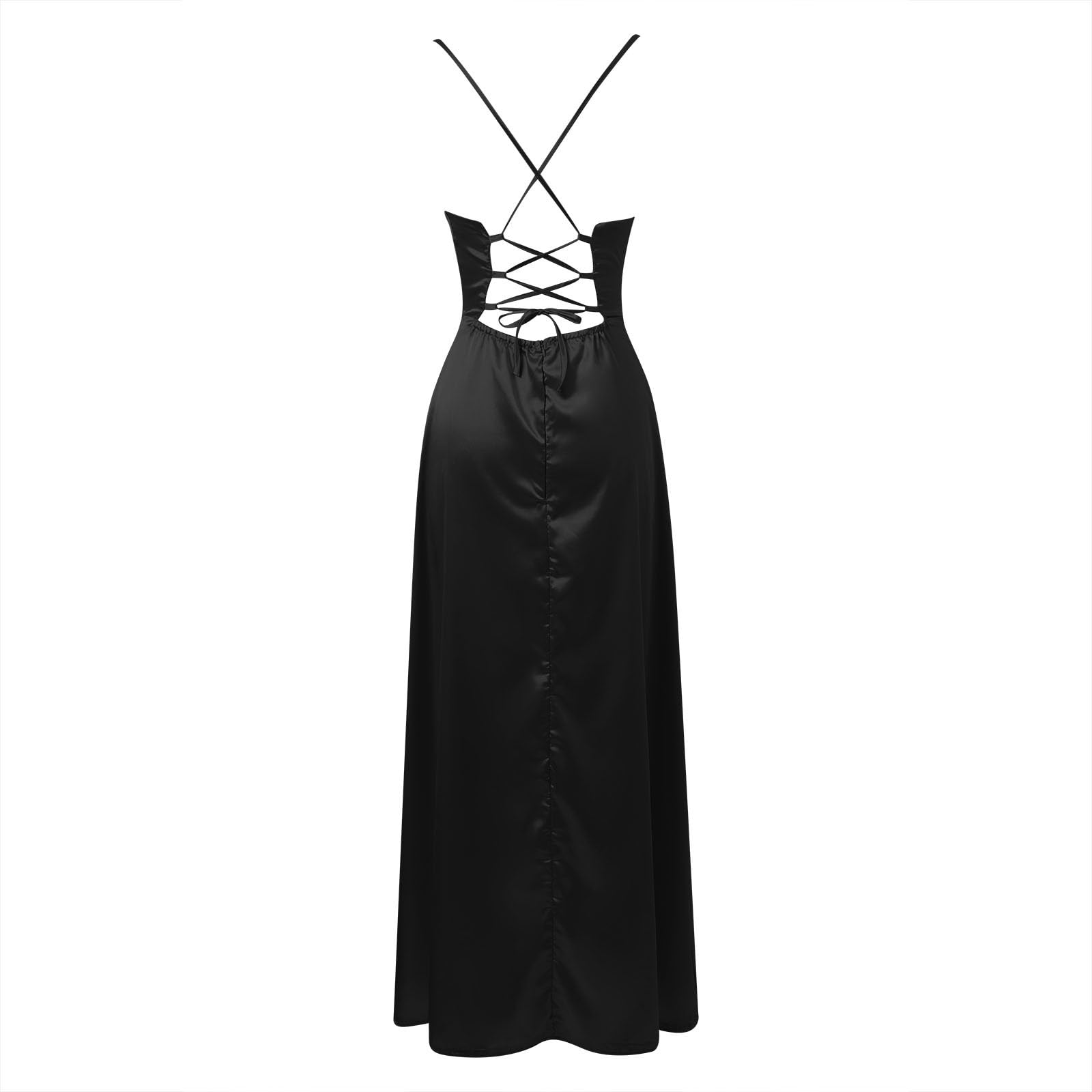 Abito Formale da Donna con Scollo a V e Design Traforato, Adatto per l'uso Quotidiano e per Le Vacanze, Perfetto per l'abbinamento Estivo con Tacchi Alti, Lavabile a Mano e in Lavatrice.