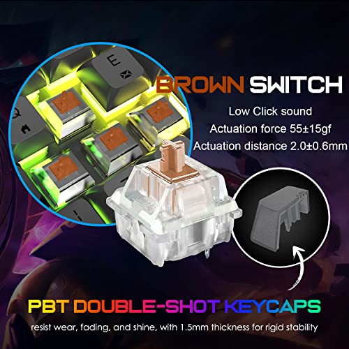 Tastiera da gioco meccanica al 60%, Mechanical