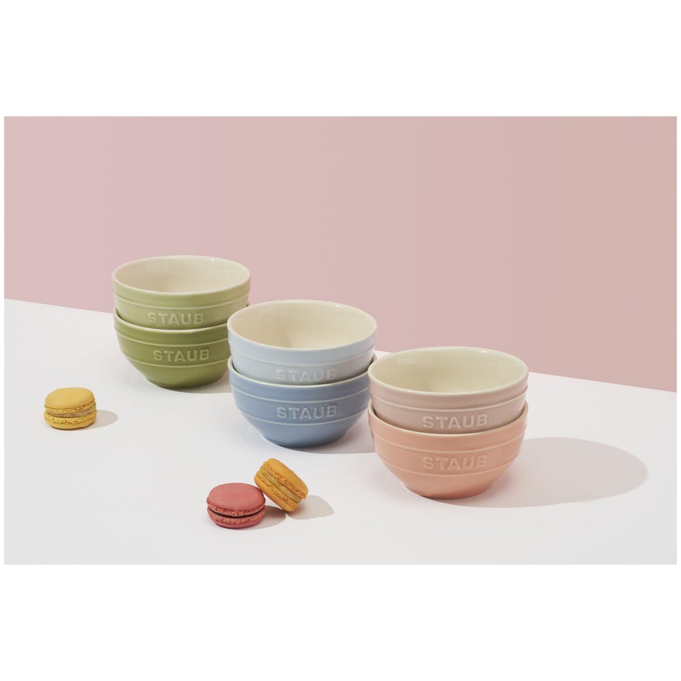 STAUB Ceramique Macaron - Set di ciotole per cereali, 400 ml, 6 pezzi