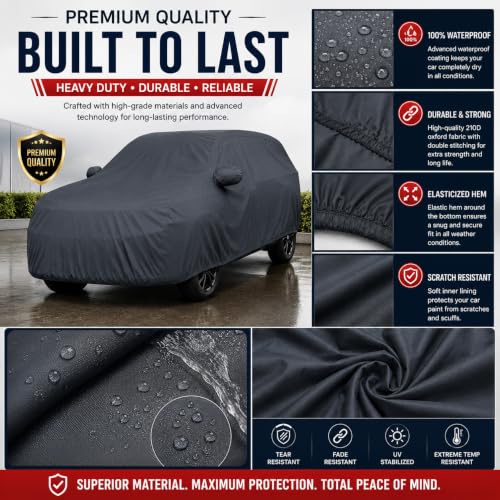 Image of Autofact Premium Car Cover for Curvv EV | All Weather Waterproof Full Body Car Cover | Light-Weight Triple-Stitched Outdoor Shield with UV Protection, Dustproof & Heat-Resistant