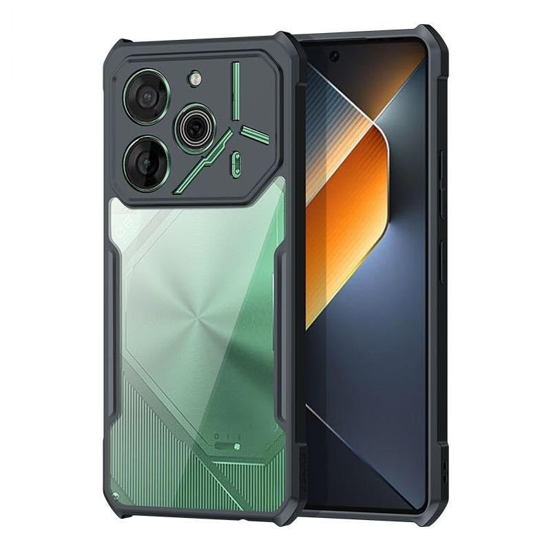 Spazy Case® Tecno Pova 6 Pro 5G Back Cover | Protective Soft Transparent Shockproof Hybrid Protection Back Case Cover for Tecno Pova 6 Pro 5G