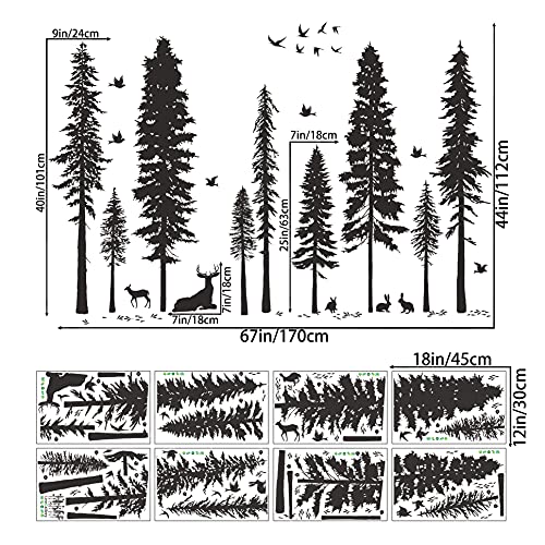 Vinilo Decorativo Árboles y Animales 12x18 Pulgadas miniatura 6