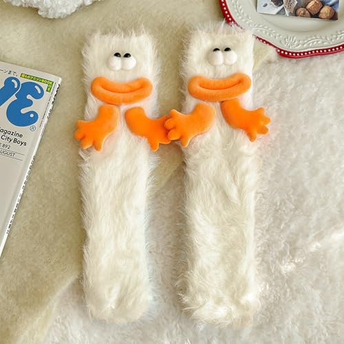 Image of TFTSR Crazy Funny Fuzzy Silly Socks for Kids Women,Girls Fluffy Slipper Novelty Fun Socks,Boy Men Cute Cozy Soft Animal Socks