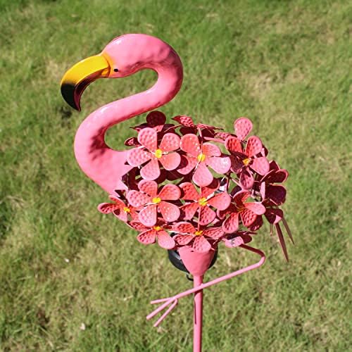 YQT2016 Outdoor Pink Flamingo Garden Solar Lights, Pathway, Yard Stake Lights, Waterproof Warm White Led Light for Lawn,Patio or Courtyard Decorative