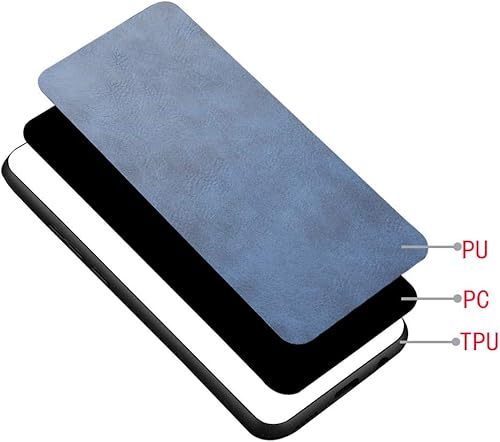 Miniatura 3 de Funda para Vivo V21, funda para Vivo V21 de piel sintética con funda 3 en 1, color azul