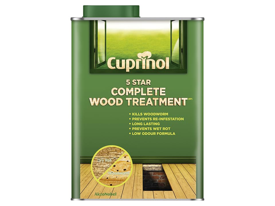 Cuprinol 5 Star Complete Wood Treatment 1L, Helps prevents insect attack and re-infestation