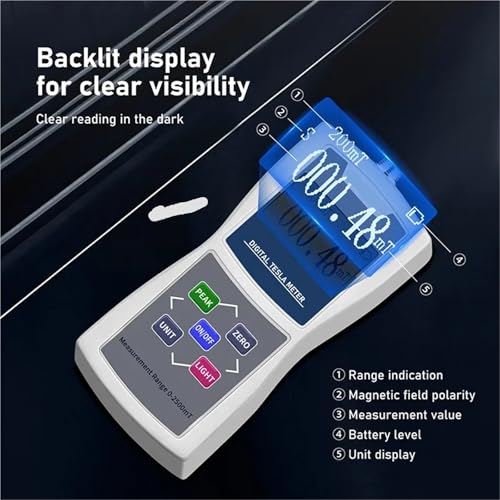 Medidor digital gaussómetro portátil de superficie magnética miniatura 7