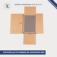 Vista 4 de Gemini - Sobres para cómics, 10.75 x 7.5 x 1 pulgadas, paquete de 50 unidades, fáciles de plegar, se mantienen planos, a prueba de aplastamientos