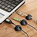 5 PCSQingsun Cable Clips & Cord Management System: Desktop Cable Organizer & Computer, Electrical, Charging or Mouse Cord Holder (Black)