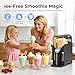 Slushie Machine, No Ice Needed Slushy Maker for Home, Real-Time Temp Display, Frozen Drink Maker with 6 Preset Programs for Ice Cream, Frappés, Milk Shake and More, Black, 1 Pack+3Modes