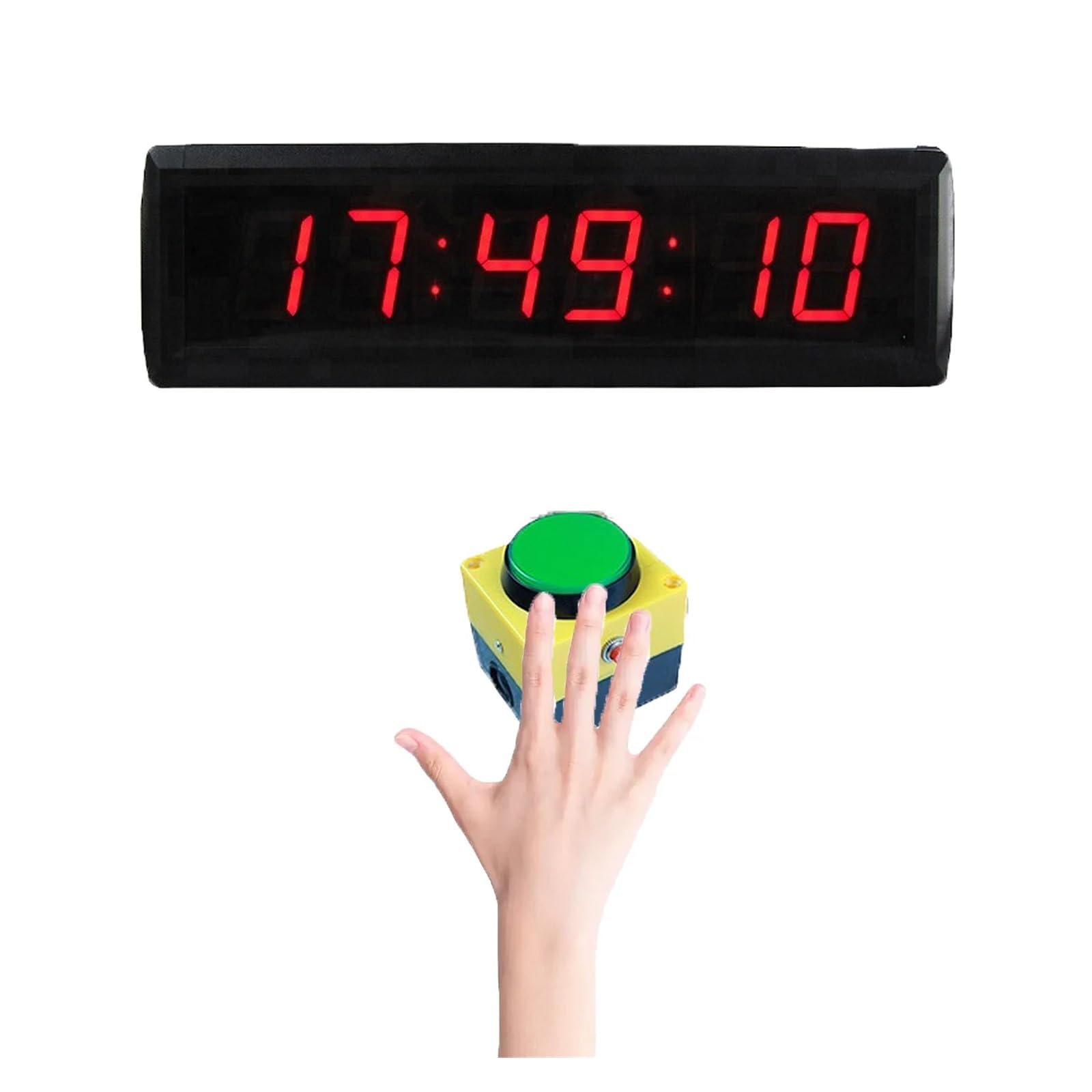 Reloj de gimnasio Reloj con botón de cronógrafo digital con pantalla LED, temporizador 220 con botón for precisión, 1,8 pulgadas Ideal para todos los gimnasios y entrenamientos.