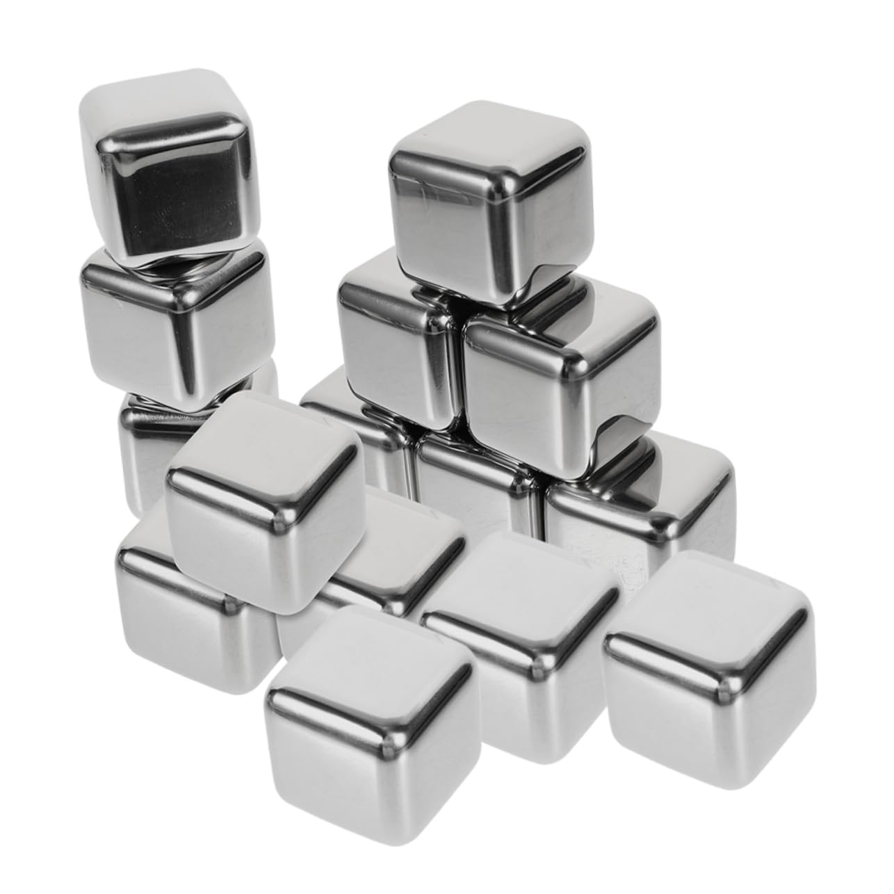 ABOOFAN 60piezas Cubitos De Hielo Inoxidable Enfriadores Reutilizables Para Whisky y Bebidas Sin Dilución Diseño Para Licores