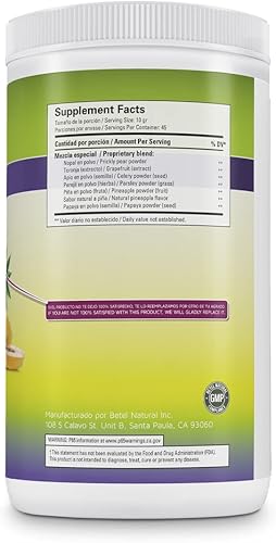 Miniatura 2 de Betel Natural Polvo de Nopal (tina) Reforzado hecho con pomelo, piña y papaya - 16 onzas