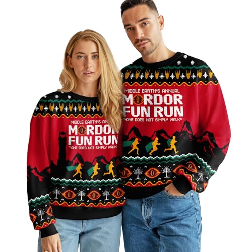 Image of 99TIMORO Rings Lord Ugly Christmas Sweater for Men and Women, Holiday Pullover Novelty Crewneck Sweatshirt, Festive Outfit Gift