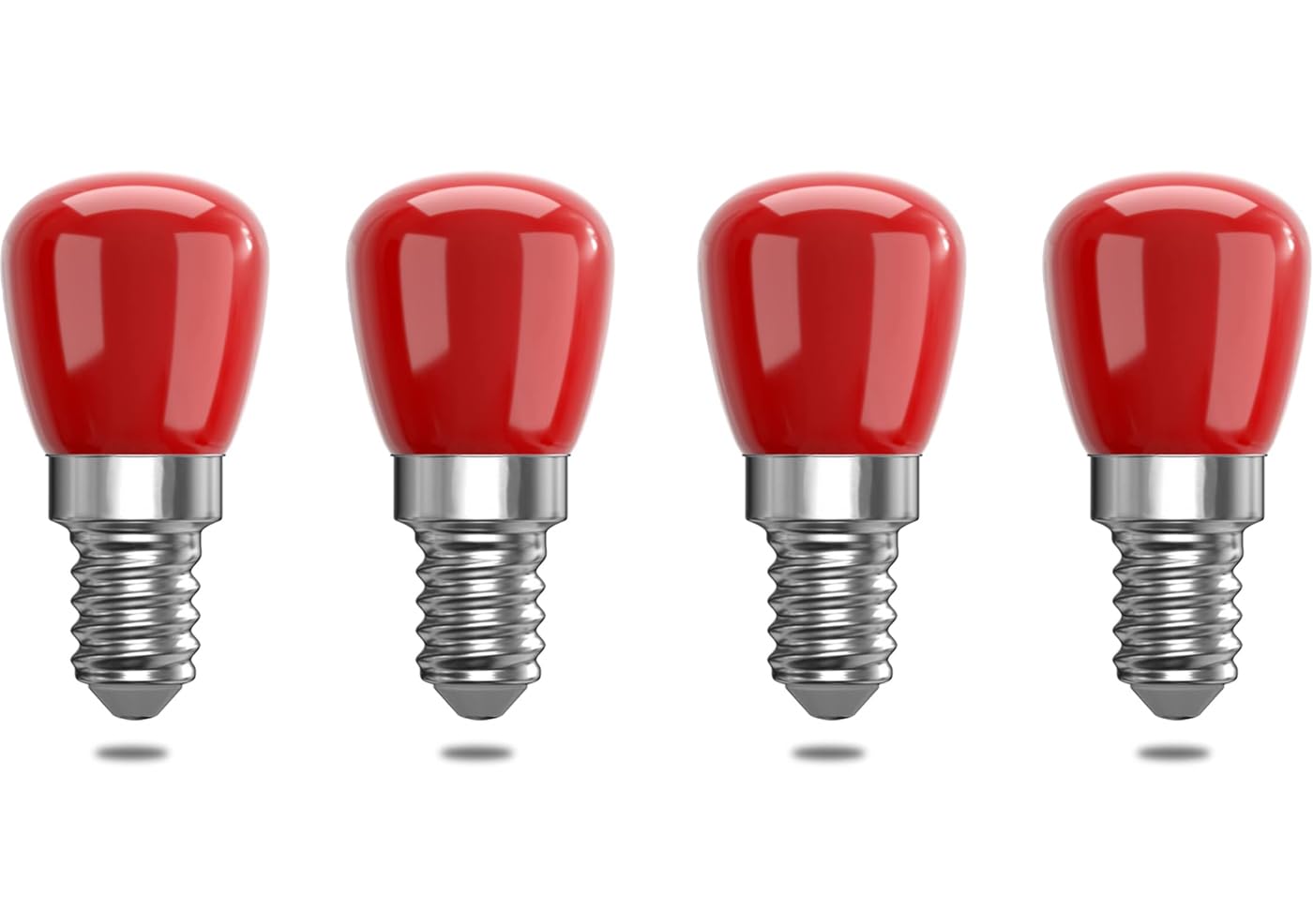 ZFQ E14 Coloured LED Light Bulbs, E14 Red Decorative LED Bulb, 25 W Bulb Replacement, Decoration for Christmas, Halloween, Party, Gathering, Bar, Ambient Lighting, Pack of 4 — image 1