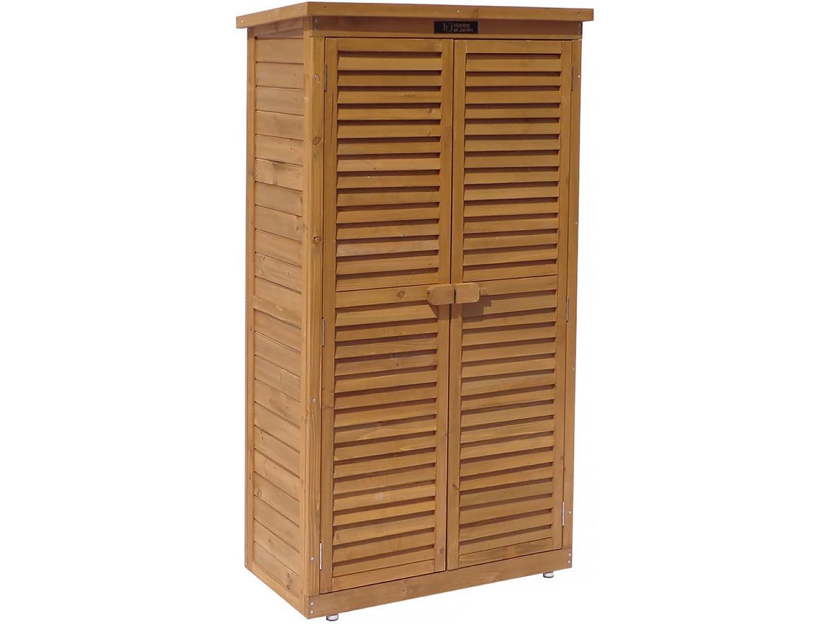 Armadio da giardino SPACE - 87 x 46.5 x 160 cm - Marrone