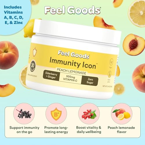 Image of Feel Goods Immunity Icon, Vitamin C Immune Support Powder, 30 Servings