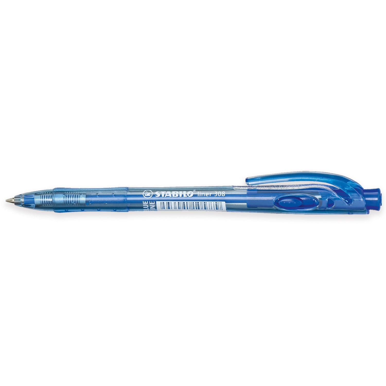 STABILO liner 308 - Retractable Ballpoint Pen - Fine 0.7mm Nib Pens - Pack of 10 (Blue), 1 count (Pack of 10) - Image 2
