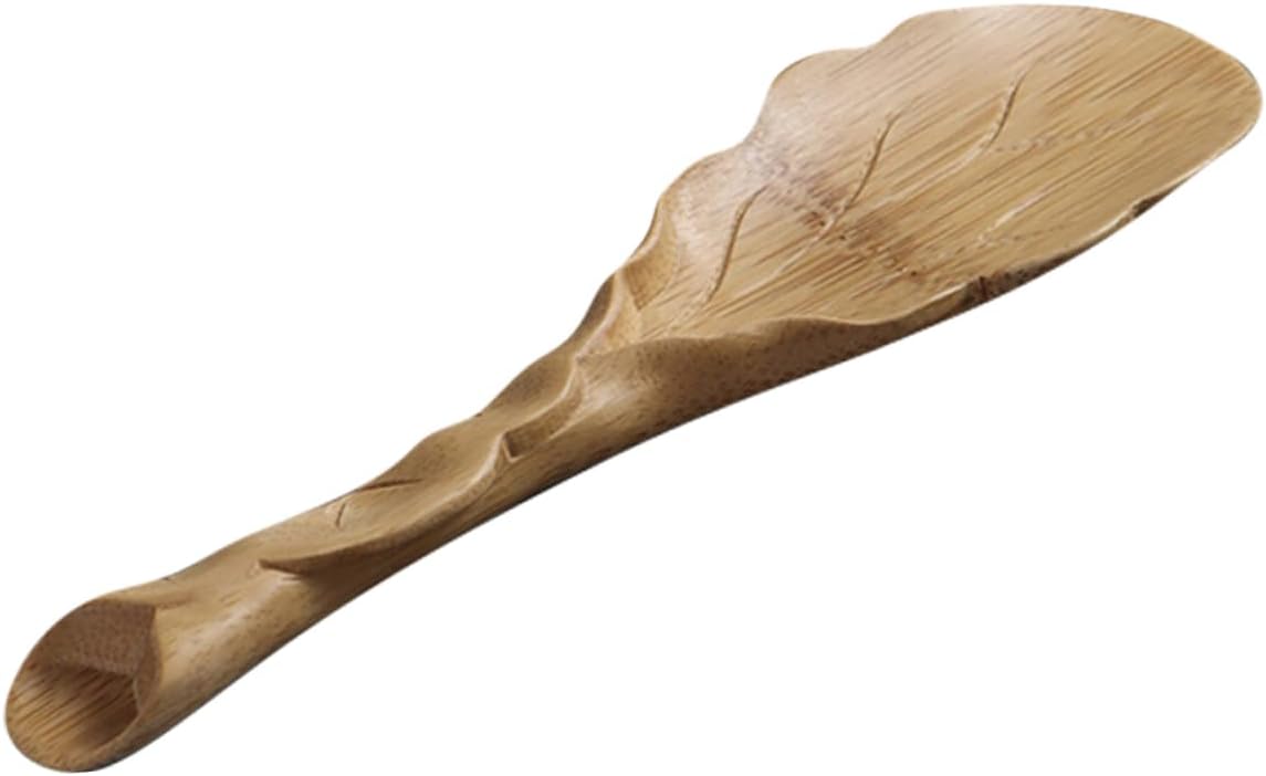 Bamboo Tea Scoop Handcrafted Natural Tea Ceremony Accessory Elegant Carved Design and Giving