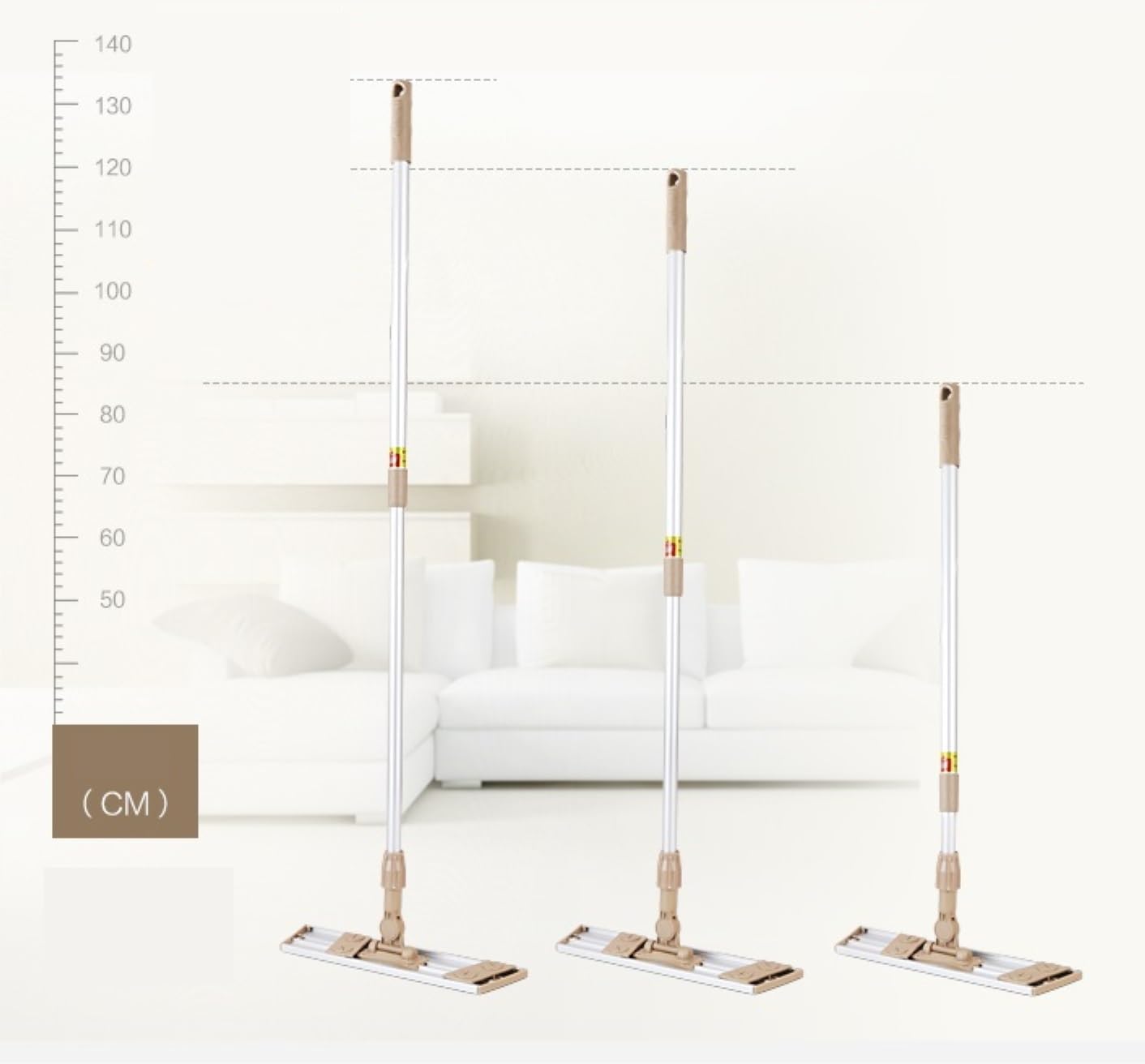 Fregona Fregona para Limpieza De Suelos Baldosas Laminadas Madera Dura con Mango Telescópico Acero Inoxidable Limpieza Suelo