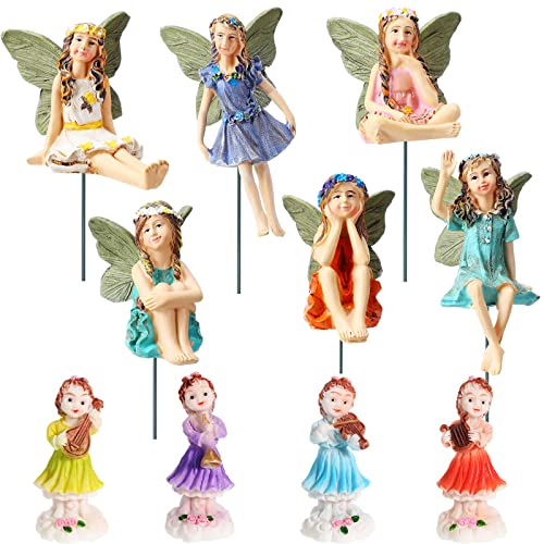 Jetec 10 Pieces Garden Miniatures Fairies Mini Garden Figurine Fairies Decor For Fairy Outdoor Garden Yard Home Decoration (Sweet Fairy) #TOP10