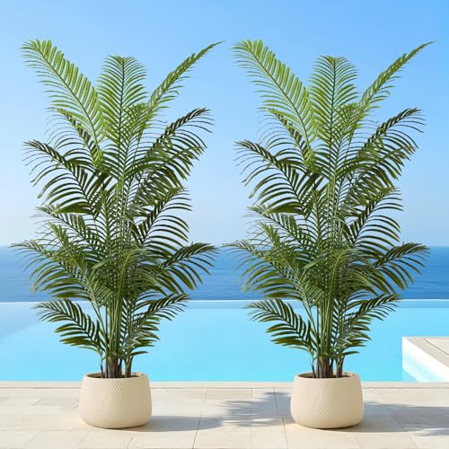 FloraFairy 6FT Tall Artificial Palm Trees, Potted Plant