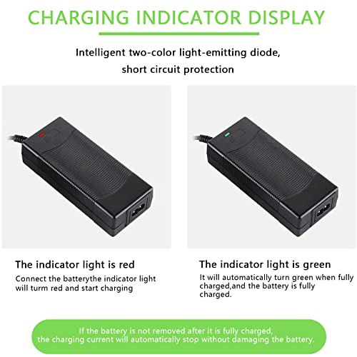 Scooter Corner 42V AC Netzteil Fahrrad Ladegerät für 36V Akku Elektroroller E-Bike, für dc5.5 mm2.5 mm Anschluss