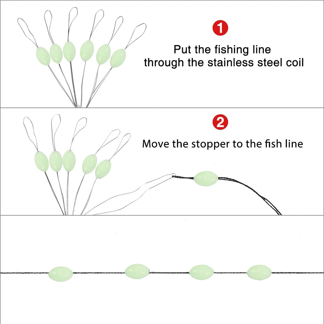 150 Stopper Per Pesca In Gomma - Set 6 In 1, Diametro 2mm, Per Acqua Dolce E Salata - Foto 11